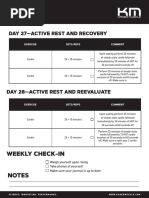 Day 27-Active Rest and Recovery: Weekly Check-In Notes