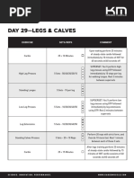 Day 29-Legs & Calves: Exercise Sets/Reps Comment