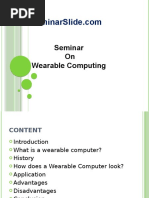 Seminar On Wearable Computing