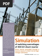 Simulation: of Switching Overvoltages of 400 KV Shunt Reactor