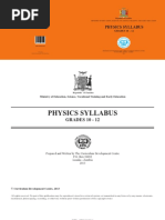 Physics Syllabus: GRADES 10 - 12