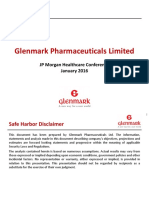 Glenmark Pharmaceuticals Limited: JP Morgan Healthcare Conference January 2016