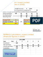 (Financial Figures in 000) : ARR Calculation: Invest Limited