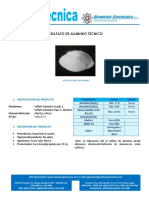 FT Sulfato de Aluminio Tipo A Ecuador