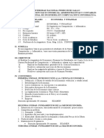 Silabo de Economía y Finanzas 2017-Ii