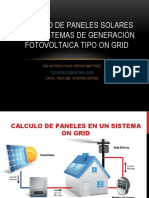 Calculo de Paneles Solares para Sistemas On Grid