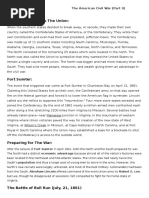 The Confederacy Vs The Union:: Ascc L2 (G1-G4) The American Civil War (Part Ii)