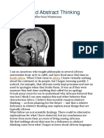 Morality and Abstract Thinking