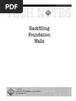 Tech Notes: Backfi Lling Foundation Walls