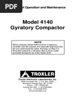 Troxler - Manual of Operation and Maintenance - Model 4140 Gyratory Compactor - 2006