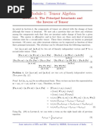 Module-1: Tensor Algebra: Lecture-5: The Principal Invariants and The Inverse of Tensor