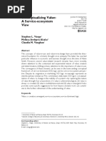 Conceptualizing Value: A Service-Ecosystem View: Stephen L. Vargo Melissa Archpru Akaka Claudia M. Vaughan