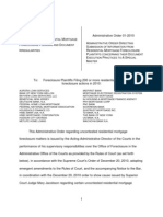 Administrative Order Directing Submission of Information From Residential Mortgage Foreclosure Plaintiffs Concerning Their Document Execution Practices To A Special Master