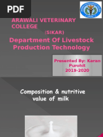 Arawali Veterinary College: Department of Livestock Production Technology