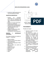 Práctica CURVA DE SATURACIÓN DEL AGUA