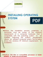 Installing Operating System