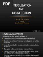 Sterilization AND Disinfection: By: R.PH Dr. Saba Inayat Ali Lecturer Dow College of Pharmacy