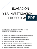 La Indagacion en Filosofia