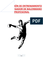 Planificacion de Entrenamiento para Un Jugador de Balonmano Profesional