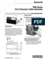 7800 Series 221818A, C Extension Cable Assembly: Installation