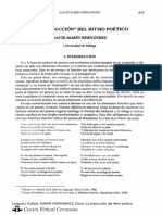 La Traducción Del Ritmo Poético. Muy Bueno PDF