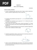 Assignment II Physics I, School of Engineering