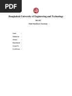 Bangladesh University of Engineering and Technology: ME-422 Fluid Machinery Sessional