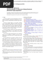 Tearing Strength of Fabrics by Falling-Pendulum (Elmendorf-Type) Apparatus