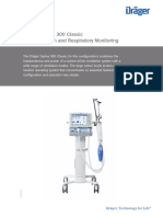 Dräger Savina 300 Classic ICU Ventilation and Respiratory Monitoring