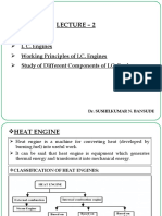 Lecture - 2: I. C. Engines Working Principles of I.C. Engines Study of Different Components of I.C. Engines