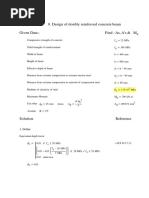 Design of Doubly Reinforced Concrete Beam