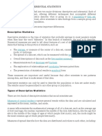 Descriptive and Inferential Statistics