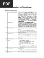 Guidelines For Thesis Report