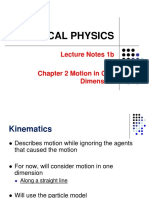 Classical Physics: Lecture Notes 1b