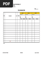 GTGC-RID-OP-FRM-05 Comparison Sheet