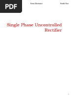 Single Phase Uncontrolled Rectifier: DR - Arkan A.Hussein Power Electronics Fourth Class