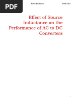 Effect of Source Inductance On The Performance of AC To DC Converters