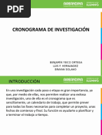 Exposición Cronograma de Actividades