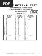 Fiitjee: Internal Test