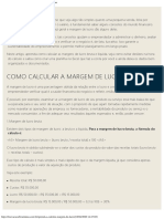 Aprenda A Calcular Margem de Lucro - Inovação - Sebrae