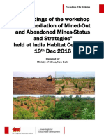 Prepared For Ministry of Mines, New Delhi: Proceedings of The Workshop