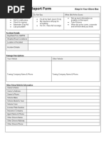 Auto Accident Report Form