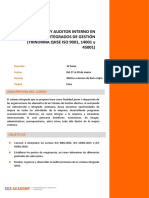 INTERPRETACIÓN Y AUDITOR INTERNO EN SISTEMAS INTEGRADOS DE GESTIÓN (TRINORMA QHSE ISO 9001, 14001 y 45001)