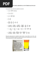 Taller 1. Operaciones Aritméticas Con Números Racionales PDF