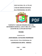 Catacora Rodríguez, J. Contexto y Análisis Organológico Del Instrumento Musical Kawa K'umu PDF