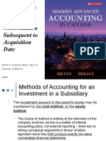 Consolidation Subsequent To Acquisition Date: AFM491 Advanced Financial Accounting