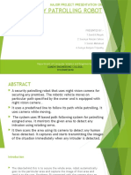 Security Patrolling Robot: Major Project Presentation On