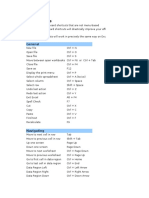 Keyboard Shortcuts: General