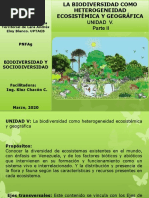 Biodiversidad y Sociodiversidad. Unidad V.parte 2 Diversidad en Ecosistemas