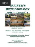 Trainer S Methodology (TM I) Level I: Organic Agriculture Production NC Ii